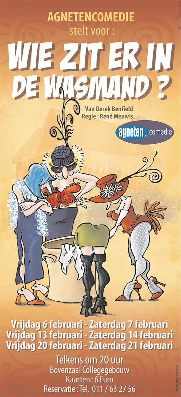 Affiche Wie zit er in de wasmand?